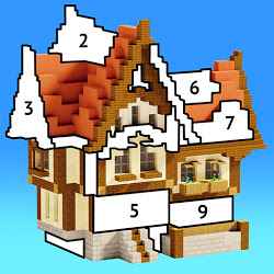 لعبة House Craft – Build  Color by Number