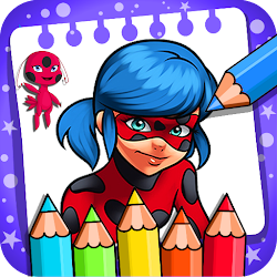 ladybug coloring cartoon pages