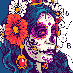 Skull Coloring Book Color Game