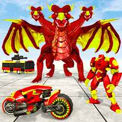 Flying Dragon Robot Car Games