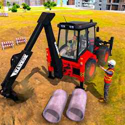 لعبة حفارة الطريق آلة البناء