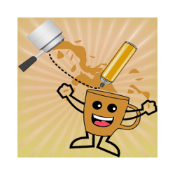 Happy Coffee Glass  Draw and  Fill it up