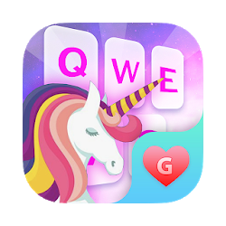 يونيكورن 2018 موضوع لوحة المفاتيح للبنات