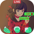لعبة Fake Chat  Call Video  Super Ladybug Noir